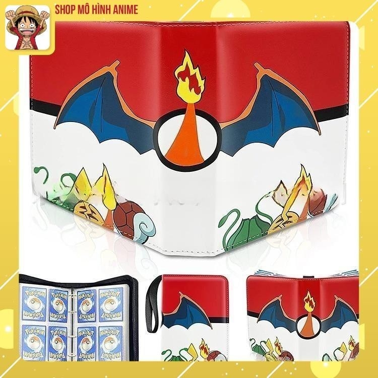 Sách Đựng Bộ Sưu Tập Thẻ Bài Pokemon , Khe Đựng 400 Thẻ TCG, Túi Da Cao Cấp, Bộ Sưu Tập Cho Bé