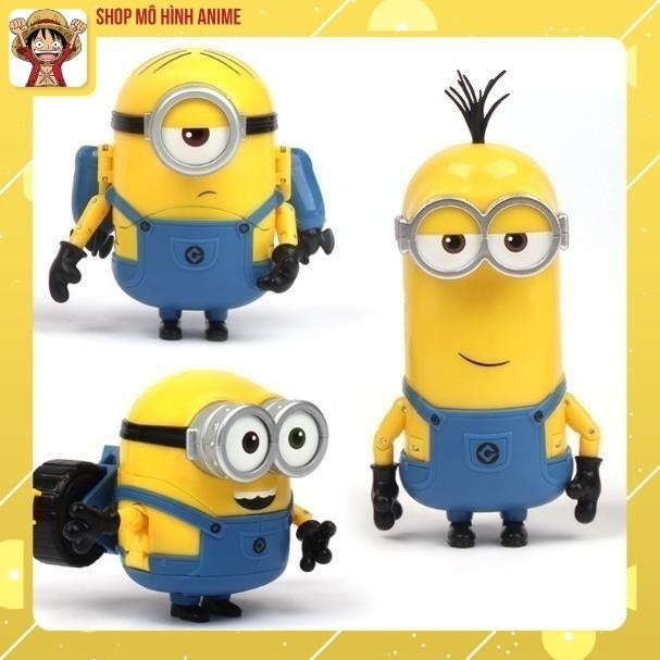 Đồ chơi Minions chính hãng Lắp Ghép, Bộ 3 Nhân Vật Hoạt Hình Kẻ Trộm Mặt Trăng, Full Box
