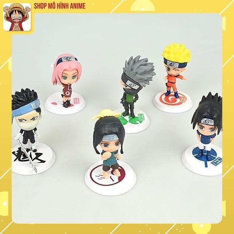 Mô Hình 6 Nhân Vật Chibi Naruto, Cao 8cm, Decor Trang Trí, Bộ Sưu Tập Nhân Vật, Tượng Figure Naruto