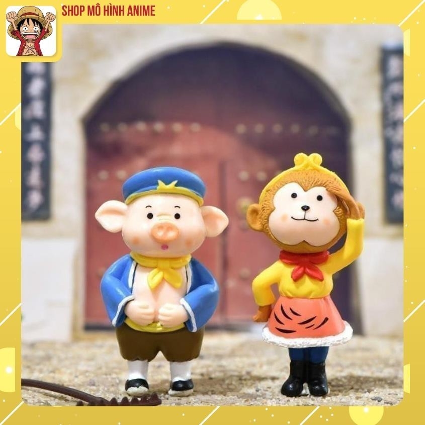 Mô Hình Tây Du Ký 5 Thầy Trò Đường Tăng, Tôn Ngộ Không, Cao 6cm, Mô hình Để Bàn Làm Việc, Decor Trang Trí