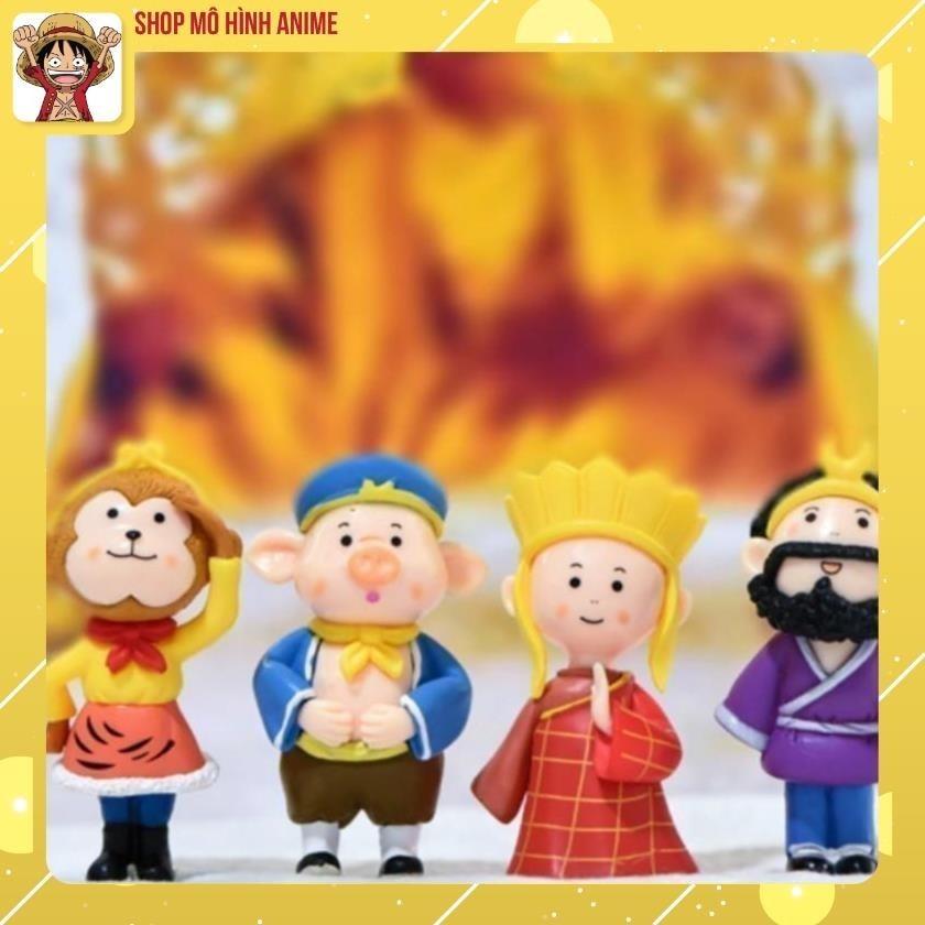 Mô Hình Tây Du Ký 5 Thầy Trò Đường Tăng, Tôn Ngộ Không, Cao 6cm, Mô hình Để Bàn Làm Việc, Decor Trang Trí