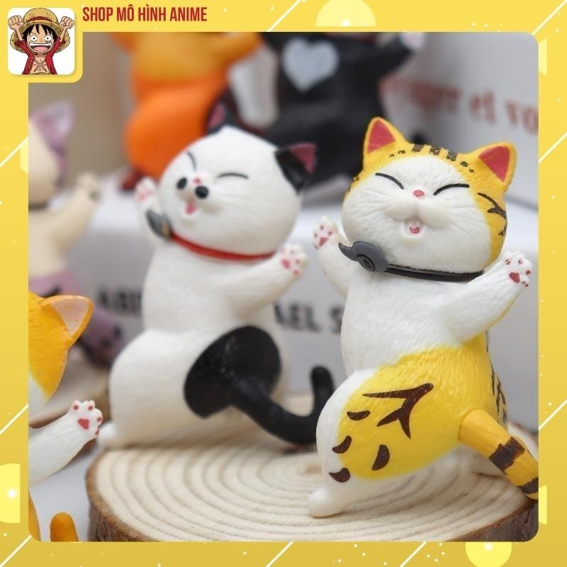 Bộ 10 Mô Hình Mèo Mặc Đồ Bơi Siêu Đẹp, Cao 9cm, Đầy Đủ Màu Sắc Khác Nhau, Mô Hình Để Bàn, Decor Trang Trí Bánh Kem