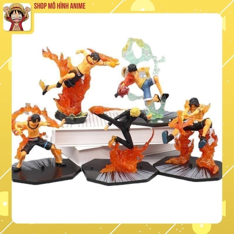 Mô Hình One Piece Đảo Hải Tặc Luffy, Zoro, Sanchi, Ace, Cao 18cm, Mô Hình Decor Trang Trí, Bộ Sưu Tập Nhân Vật