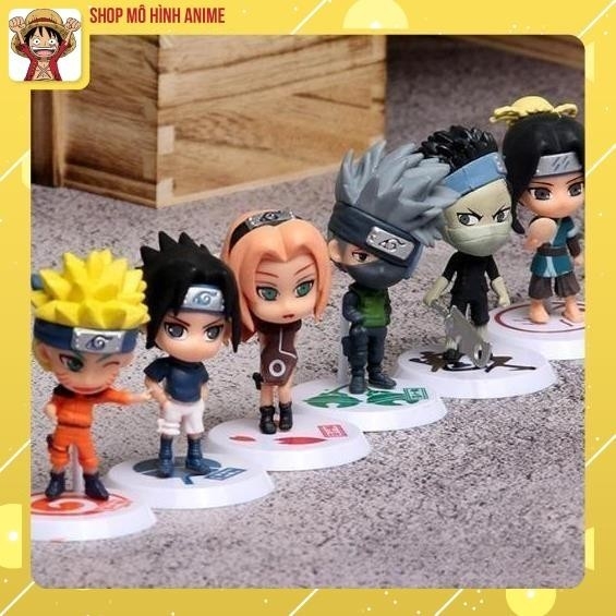 Mô Hình Naruto, Kakashi, Sasuke Chibi, Decor Trang Trí Phòng Học, Bộ Sưu Tập Mô Hình - Cao 5-7 cm - Tượng Figure Naruto