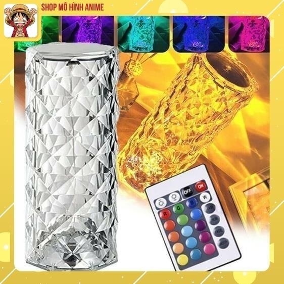 Đèn Ngủ Pha Lê Cảm Ứng Ánh Sáng LED Đổi Màu Trang trí Phòng ngủ - Làm Quà Tặng