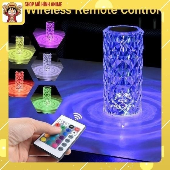 Đèn Ngủ Pha Lê Cảm Ứng Ánh Sáng LED Đổi Màu Trang trí Phòng ngủ - Làm Quà Tặng