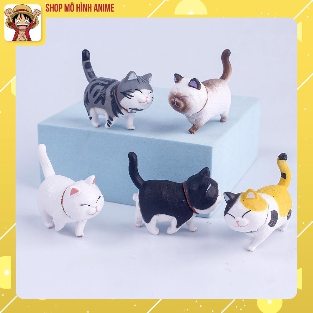 [Ngẫu Nhiên 1 Mèo] Bộ 9 Mèo Đi Bộ Cute Đáng Yêu, Mô Hình Để Bàn, Decor Trang Trí, Bánh Kem, Bánh Sinh Nhật, Bộ Sưu Tập