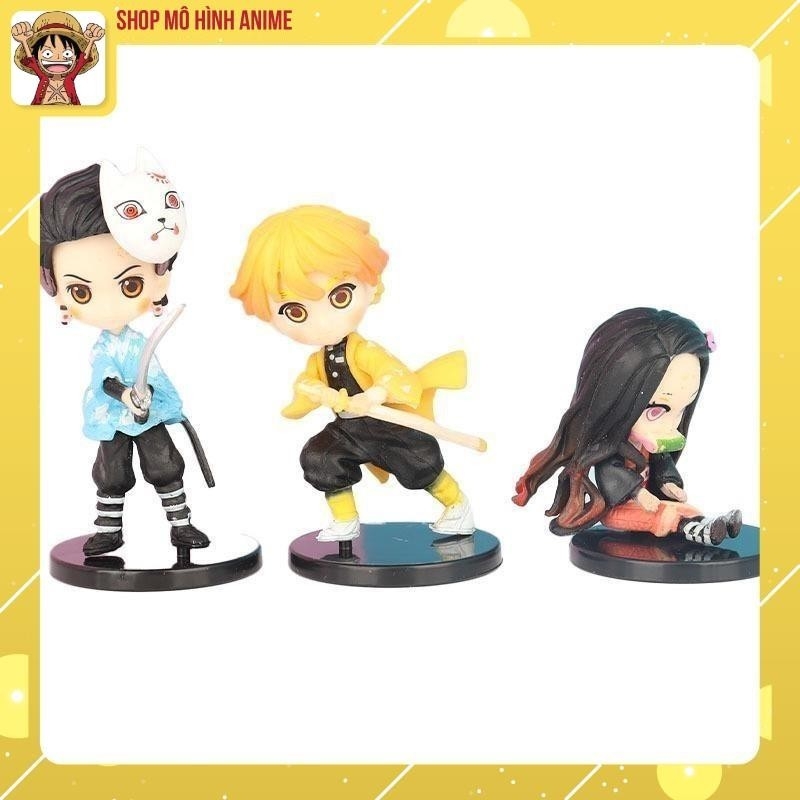 Mô Hình Thanh Gươm Diệt Quỷ  Tanjirou , Nezuko , Zenitsu , Inosuke, ChiBi Cao 8cm, Decor Trang Trí, Bộ Sưu Tập Nhân Vật