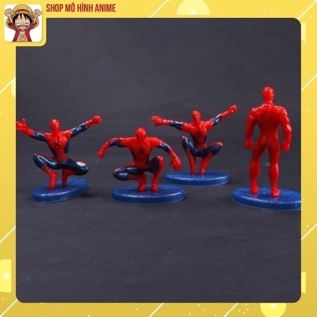 Mô Hình Người Nhện, Bộ 7 Mô Hình Spider Man Các Tư Thế, Decor Trang Trí, Bộ Sưu Tập Nhân Vật Marvel