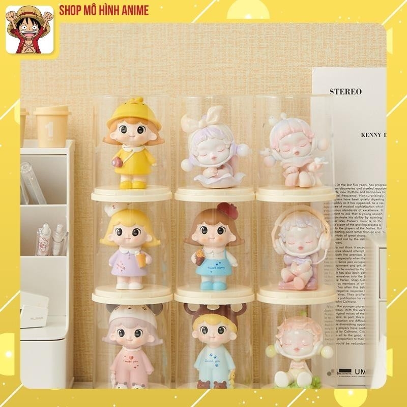 Hộp Đựng Mô Hình PopMart Màu Kem, Tủ Bảo Quản Lego, Búp Bê Bubble Mart Sạch Sẽ, Chống Nước, Chống Bụi, Sắp Xếp Gọn Gàng