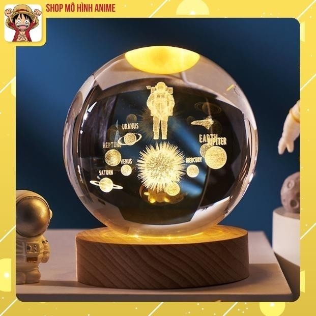 Đèn Ngủ 3D Quả Cầu Pha Lê Phát Sáng, Đế Đổi Màu, Quà Tặng Sinh Nhật, Quà Lưu Niệm, Qùa Tặng Giáng Sinh, Người Thân
