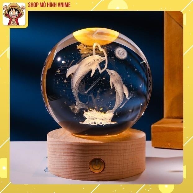 Đèn Ngủ 3D Quả Cầu Pha Lê Phát Sáng, Đế Đổi Màu, Quà Tặng Sinh Nhật, Quà Lưu Niệm, Qùa Tặng Giáng Sinh, Người Thân