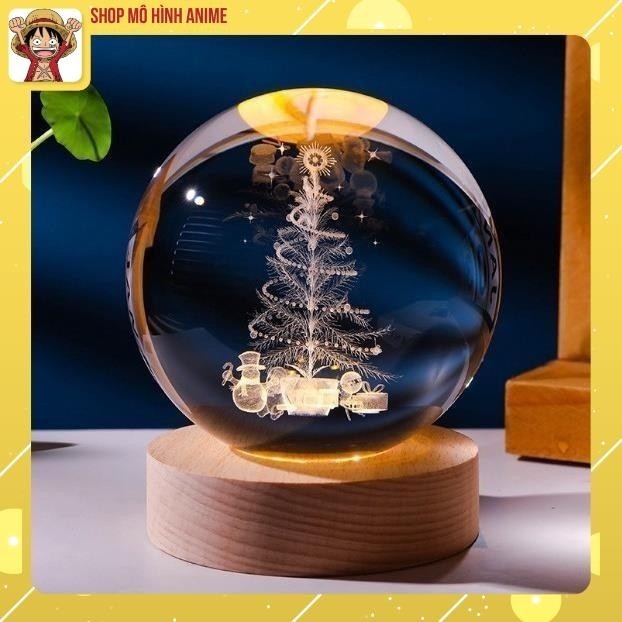 Đèn Ngủ 3D Quả Cầu Pha Lê Phát Sáng, Đế Đổi Màu, Quà Tặng Sinh Nhật, Quà Lưu Niệm, Qùa Tặng Giáng Sinh, Người Thân