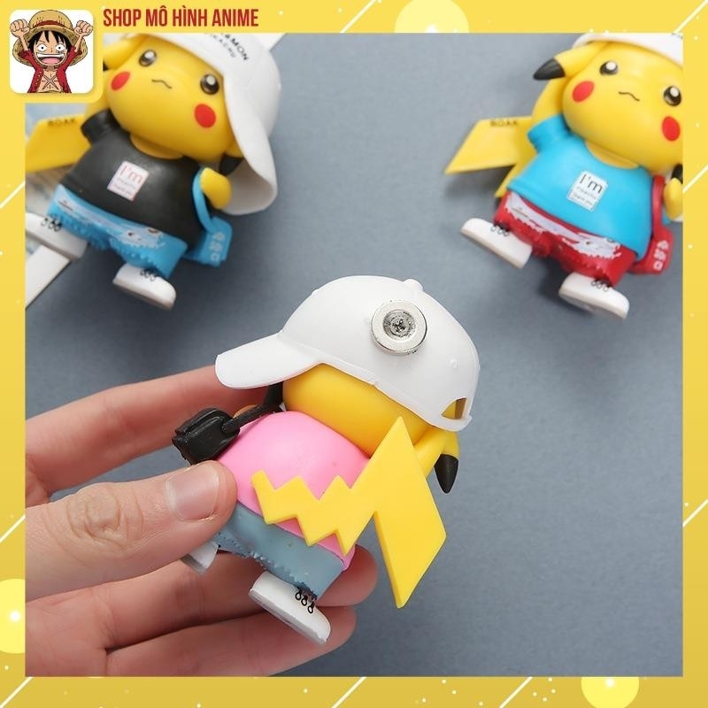 Mô Hình Pikachu Thời Trang Hip Hop, Cao 8cm, Mô Hình Decor Trang Trí, Bộ Sưu Tập Nhân Vật, Quà Tặng Cho Bé