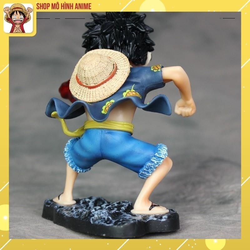 Mô Hình One Piece, Luffy Tay Đấm Đỏ, Cao 13cm, Full Box Cao Cấp, Tượng Figure - One Piece