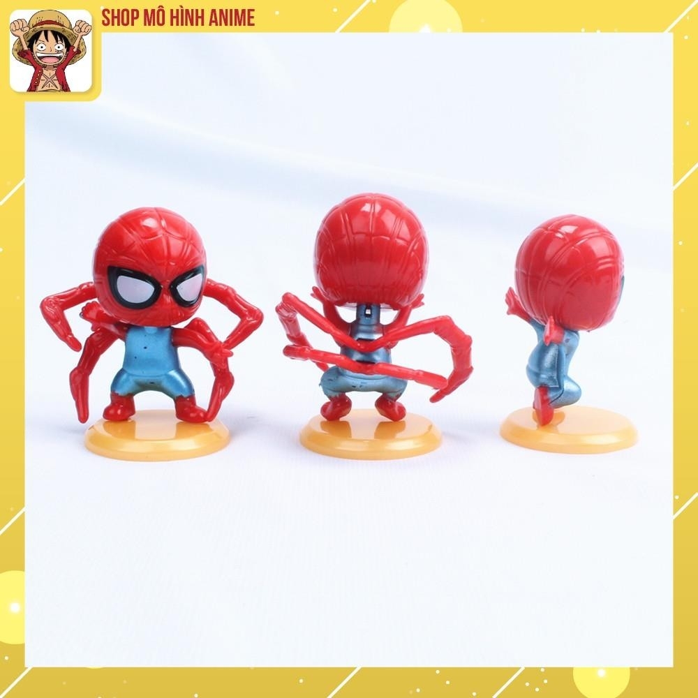 Mô Hình 8 Nhân Vật Người Nhện Spider Man, Decor Trang Trí Bánh Kem, Bánh Sinh Nhật, Quà Tặng Cho Bé