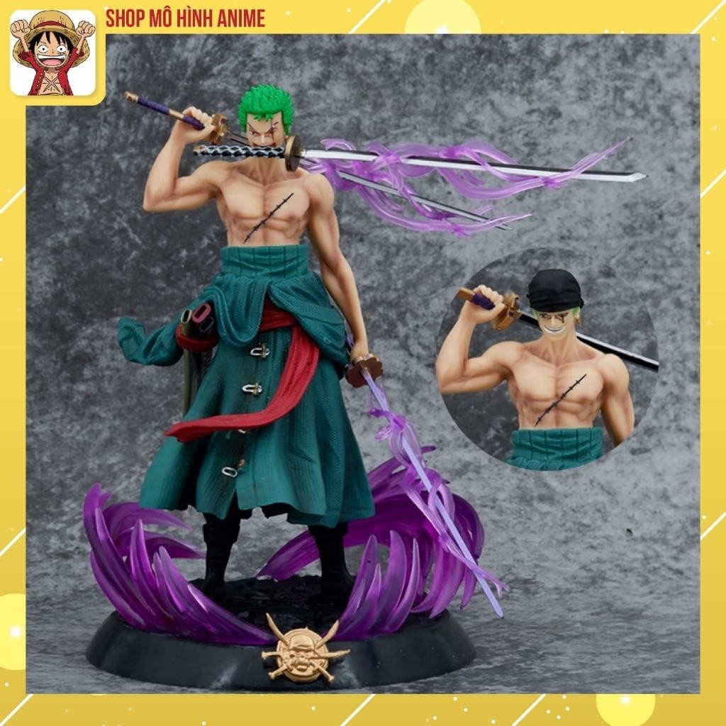 Mô Hình Zoro, Nhân Vật Trong One Piece, Cao 22cm Full Box, Decor Trang Trí, Bộ Sưu Tập Nhân Vật Anime