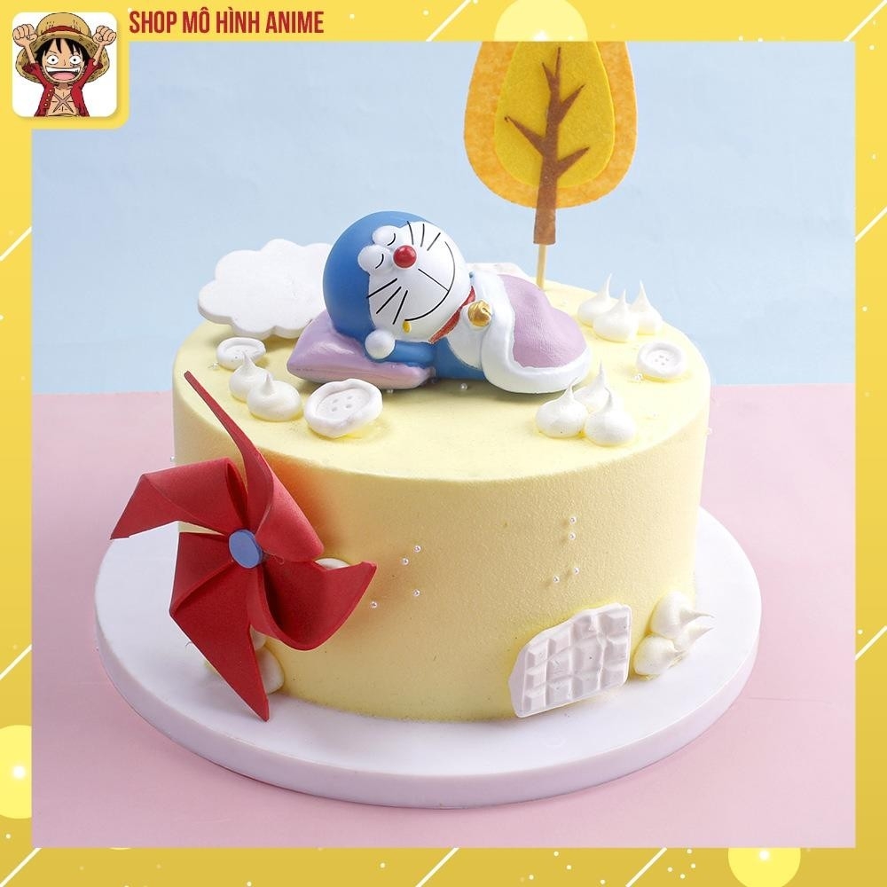 Mô Hình Doraemon Mini Nằm Ngủ, Trang Trí Bánh Sinh Nhật, Bánh Kem, Decor Phòng Ngủ, Phòng Làm việc