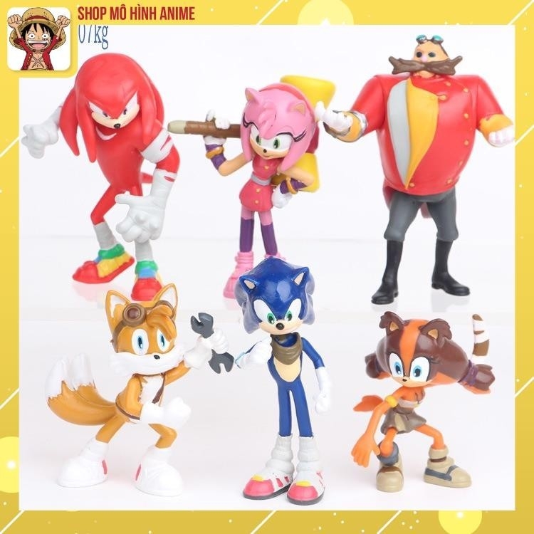 Mô Hình Nhân Vật Hoạt Hình Nhím Sonic Thần Tốc, Bộ 6 Nhân Vật Các Phiên Bản Khác Nhau, Nhận Vật Chibi Cao 6cm