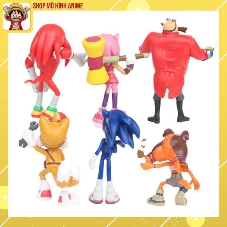 Mô Hình Nhân Vật Hoạt Hình Nhím Sonic Thần Tốc, Bộ 6 Nhân Vật Các Phiên Bản Khác Nhau, Nhận Vật Chibi Cao 6cm