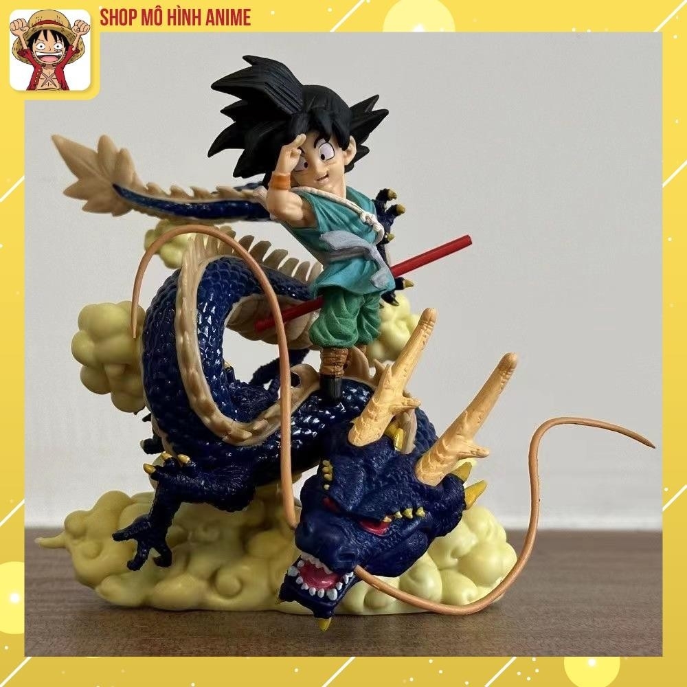Mô Hình Dragon Ball, Goku Cưỡi Rồng Cao 13cm, Decor Trang Trí, Bộ Sưu Tập Nhân Vật, Tượng Anime
