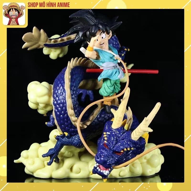 Mô Hình Dragon Ball, Goku Cưỡi Rồng Cao 13cm, Decor Trang Trí, Bộ Sưu Tập Nhân Vật, Tượng Anime