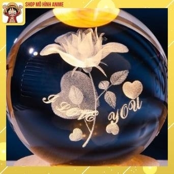 Đèn Ngủ 3D Quả Cầu Pha Lê , Đế thủy tinh vàng ấm , Quà Tặng Sinh Nhật, Quà Lưu Niệm, Qùa Tặng Giáng Sinh