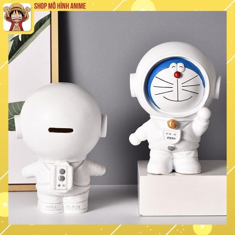 Mô Hình Tượng Doraemon Phi Hành Gia Siêu Đẹp, Cao 16cm Có Lỗ Làm Heo Đất, Tiết Kiệm Tiền, Mô Hình Decor Trang Trí