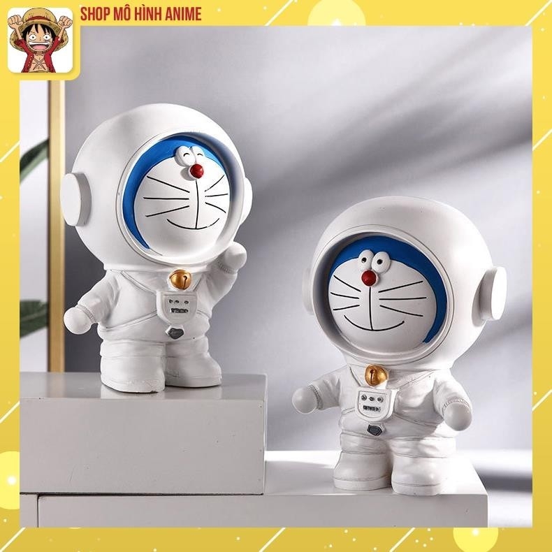 Mô Hình Tượng Doraemon Phi Hành Gia Siêu Đẹp, Cao 16cm Có Lỗ Làm Heo Đất, Tiết Kiệm Tiền, Mô Hình Decor Trang Trí