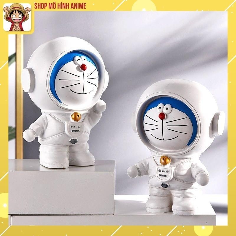 Mô Hình Tượng Doraemon Phi Hành Gia Siêu Đẹp, Cao 16cm Có Lỗ Làm Heo Đất, Tiết Kiệm Tiền, Mô Hình Decor Trang Trí