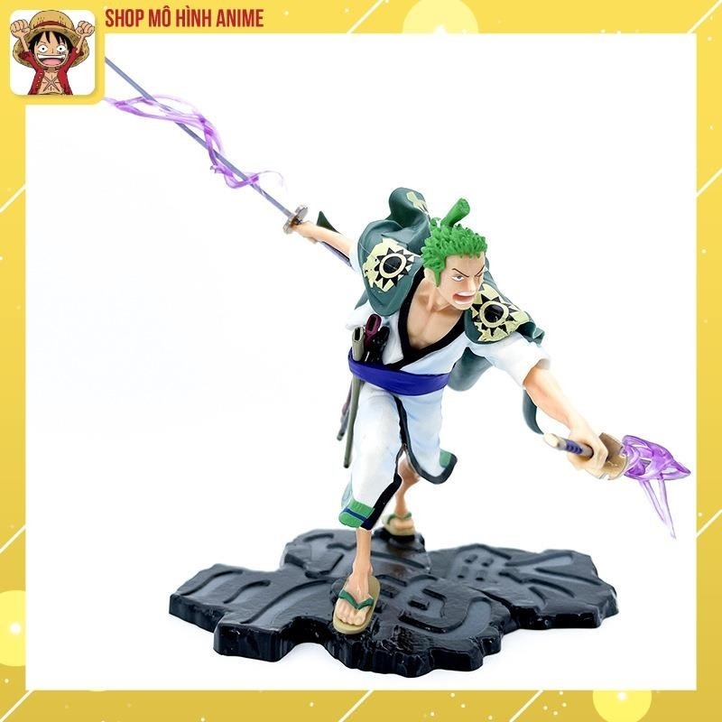 Mô Hình Zoro Wano Tam Kiếm, Truyện Tranh One Piece, Cao 22cm, Mô Hình Cao Cấp Để Bàn Decor Trang Trí,Bộ Sưu Tập Nhân Vật