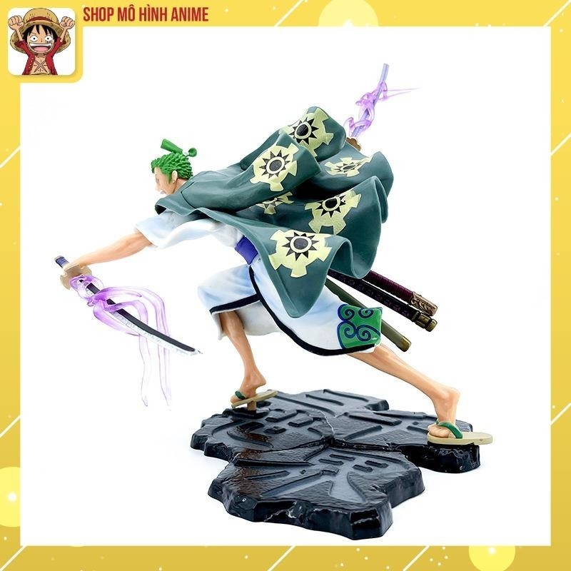 Mô Hình Zoro Wano Tam Kiếm, Truyện Tranh One Piece, Cao 22cm, Mô Hình Cao Cấp Để Bàn Decor Trang Trí,Bộ Sưu Tập Nhân Vật