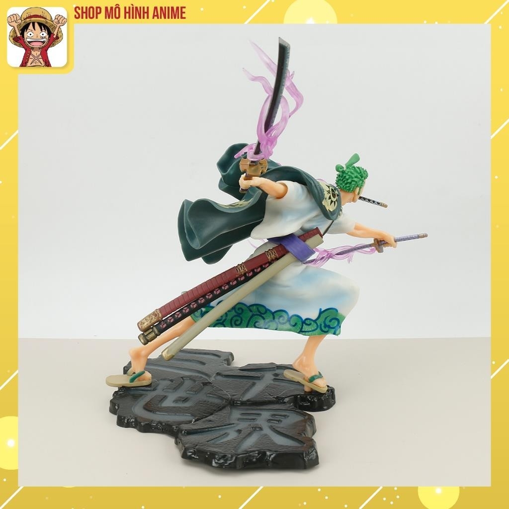 Mô Hình Zoro Wano Tam Kiếm, Truyện Tranh One Piece, Cao 22cm, Mô Hình Cao Cấp Để Bàn Decor Trang Trí,Bộ Sưu Tập Nhân Vật