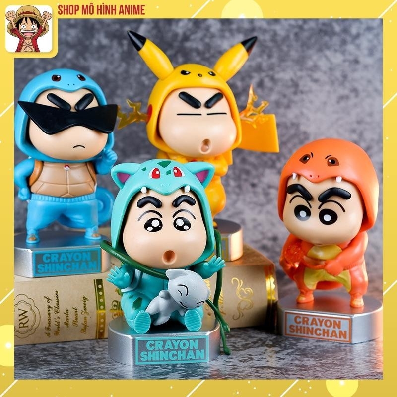 Mô Hình Pokemon, Shin Cậu Bé Bút Chì Cosplay Nhân Vật Pokemon Cao 15cm, Mô Hình Decor Trang Trí, Bộ Sưu Tập Nhân Vật