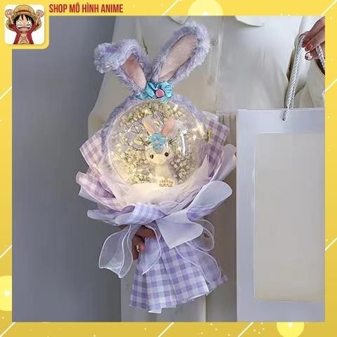 Bó Hoa Gấu Các Nhân Vật Hoạt Hình Kuromi, Lotso, Có Băng Đô, Đèn Led, Decor Trang Trí, Quà Tặng Sinh Nhật, Người Thân