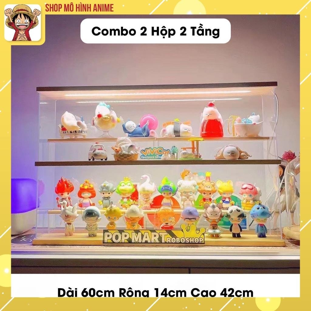 Kệ Trưng Bày Lưu Trữ Mô Hình Pop Mart, Nước Hoa, Có Ánh Sáng, Hộp Trưng Bày Chống Bụi, Chống Nước Cao Cấp