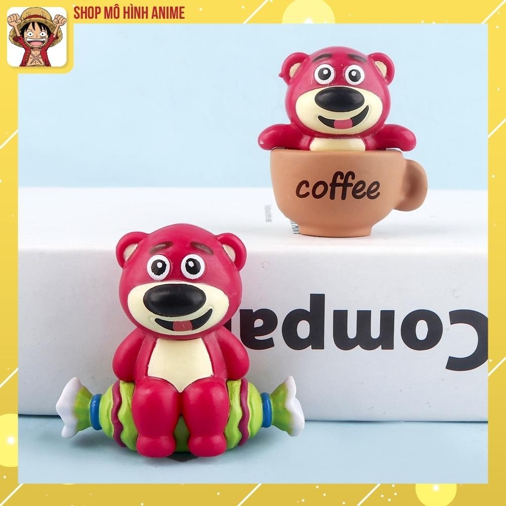 Mô Hình 6 Nhân Vật Gấu Dâu Bánh Kẹo Lotso Đáng Yêu Cute, Cao 8cm Thích Hợp Decor Trang Trí Phòng Ngủ, Quà Tặng Sinh Nhật