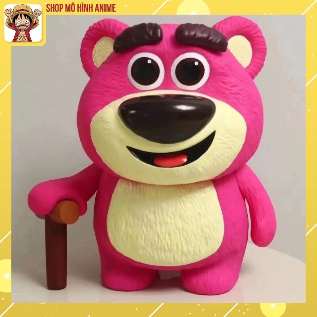 Mô Hình Gấu Dâu Lotso Kích Thước Tỉ Lệ 1:1 Có Hương Thơm, Cao 45cm Thích Hợp Decor Trang Trí, Bộ Sưu Tập Nhân Vật