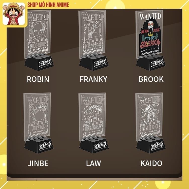 Thẻ Wanted One Piece Poster Chính Hãng, Truy Nã Anime One Piece, Hộp Mù Ngẫu Nhiên Có Đèn Có Đèn Led, Bộ Sưu Tập