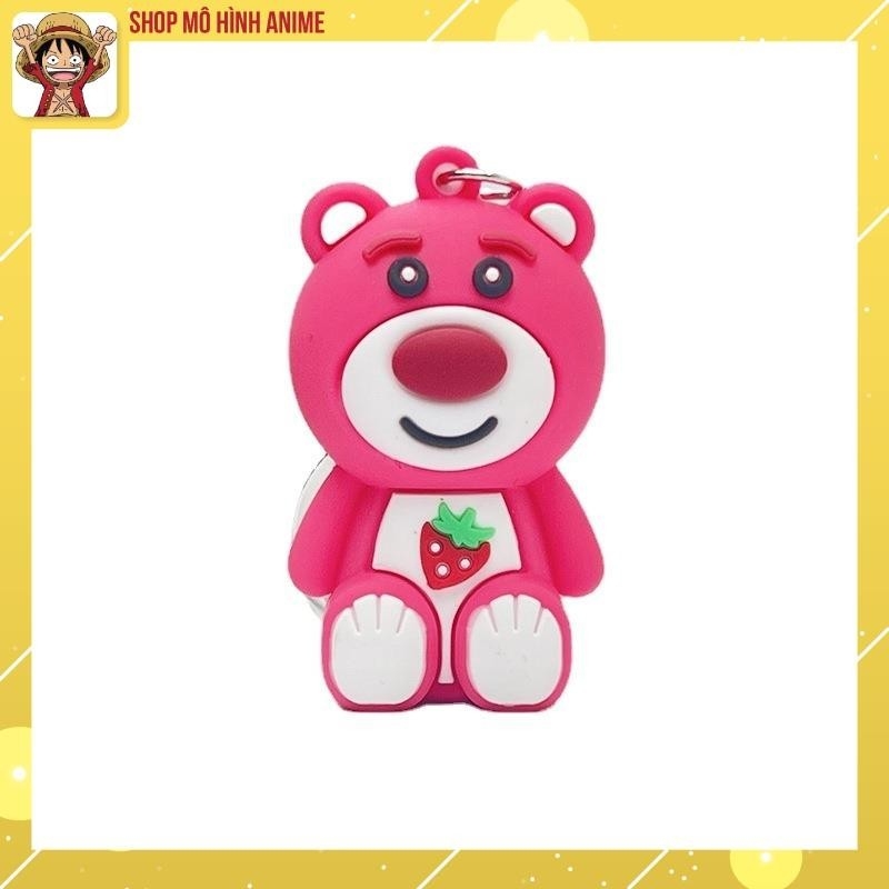 Móc Khóa Nhân Vật Gấu Dâu Lotso, Keo Mềm Cao 5cm, Cute Ngộ Nghĩnh, Thích Hợp Trang Trí Móc Khóa Xe, Móc Khóa Ba Lô