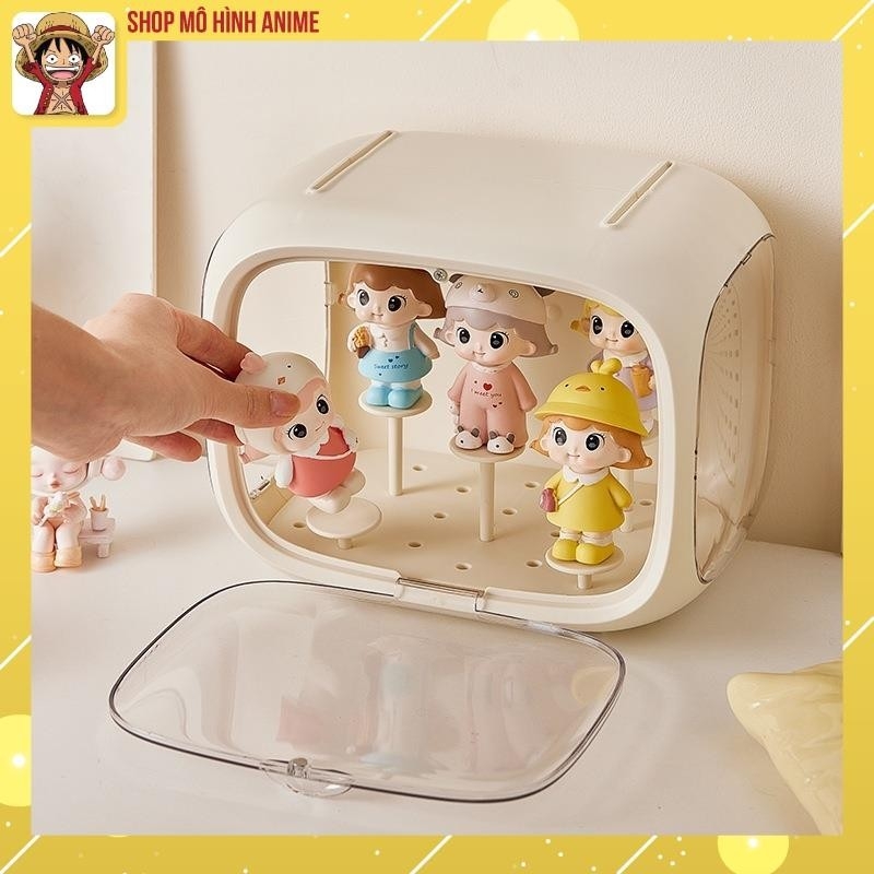 Tủ Acrylic Trưng Bày Mô Hình Popmart, Bubble Mart, Hộp Kệ Cao Cấp, Chống Bụi, Chống Nước Bảo Quản Đồ Vật Sach Sẽ