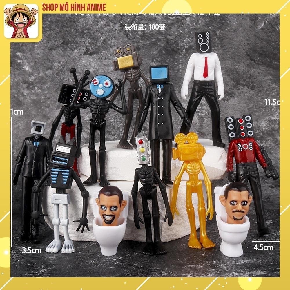 Mô Hình Nhân Vật Skibidi Toilet Man Với Tivi Âm Thanh Người Đàn Ông Action, Đồ Chơi, Quà Tặng Cho Bé