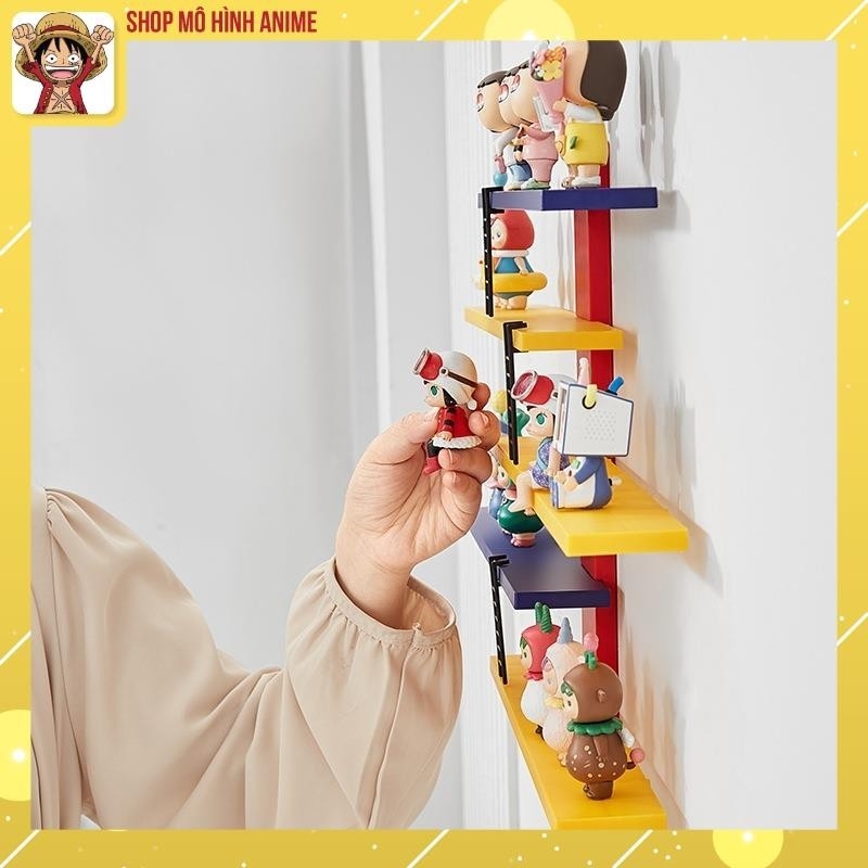 Kệ Gắn Tường Hình Bậc Thang Đa Năng Hiện Đại, Giá Treo Tường Trưng Bày Mô Hình Popmart, Lưu Trữ Đồ Dùng, Đồ Decor