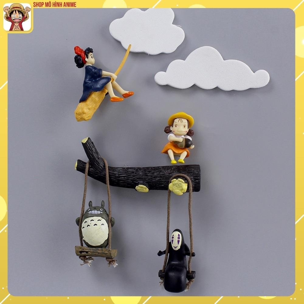 Mô Hình Các Nhân Vật Hoạt Hình Vô Diện, Tororo, Phù Thủy, Gắn Nam Châm, Decor Trang Trí Tủ Lạnh, Góc Học Tập Làm Việc