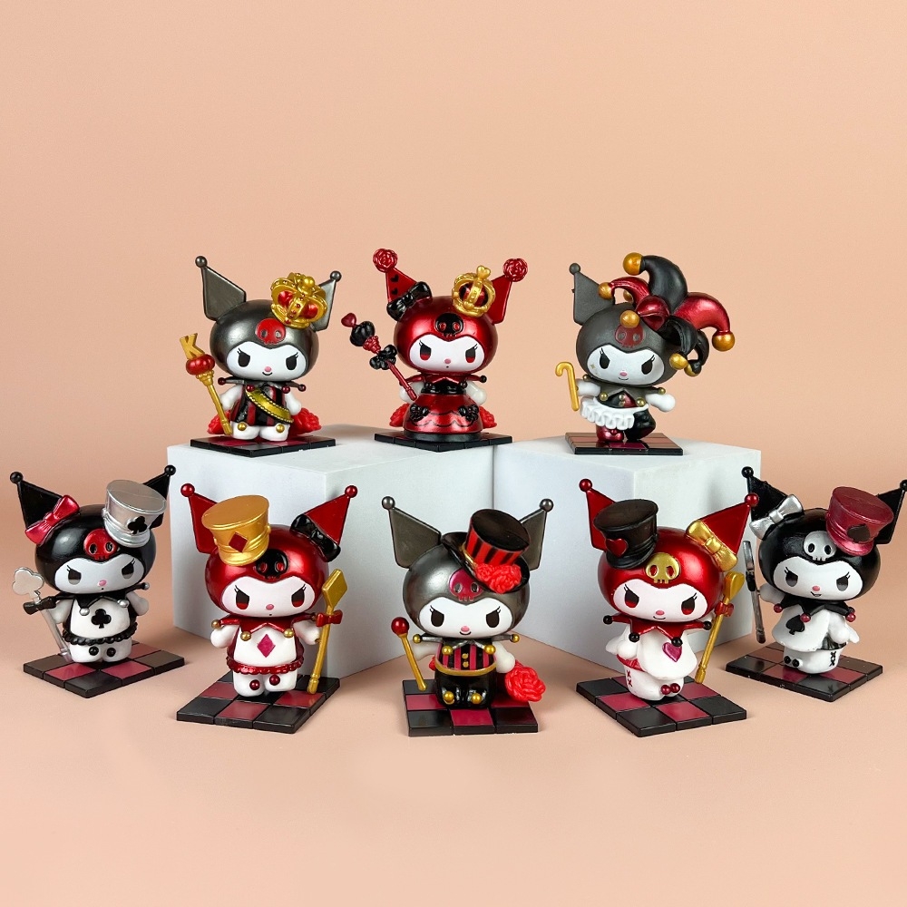 Bộ 8 Mô Hình Kuromi Sanrio Poker Kingdom, Mô Hình Cao Cấp,Thích Hợp Decor Trang Trí, Bộ Sưu Tập Nhân Vật
