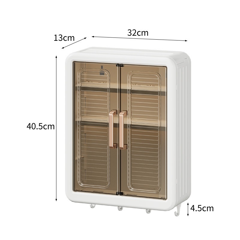 Tủ Nhà Tắm, Kệ Đa Năng Đựng Mĩ Phẩm, Nước Hoa Treo Tường, 3 Tầng Không Thấm Nước Không Cần Đục Lỗ, Chống Bụi Bẩn