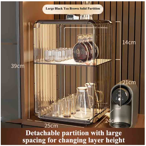Kệ Đựng Cốc, Ly Nước Acrylic Trong Suốt Chống Bụi Sang Trọng, Sắp Xếp Gọn Gàng, Tiết Kiệm Không Gian