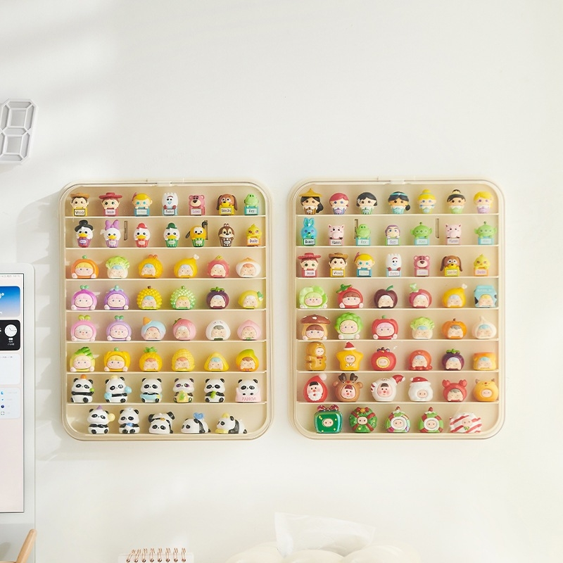 Hộp Đựng Mô Hình Pop Mart,Bubble Mart Mini, Treo Tường, Bảo Quản Đồ Chơi Chống Bụi, Chống Nước
