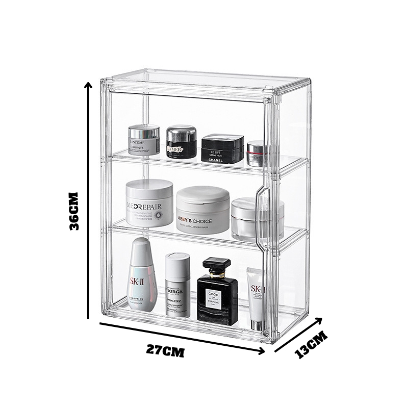 Hộp Đựng Trong Suốt Acrylic Lưu Trữ Nước Hoa, Mỹ Phẩm, Trưng Bày Mô Hình Pop Mart, Chống Bụi, Bảo Quản Sạch Sẽ