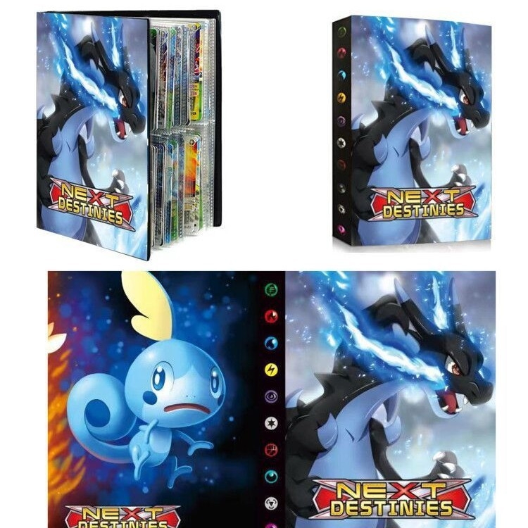 Sách Đựng Bộ Sưu Tập Thẻ Bài Pokemon, Khe Đựng 240  Thẻ Bài Các Nhân Vật Yêu Thích Của Bé